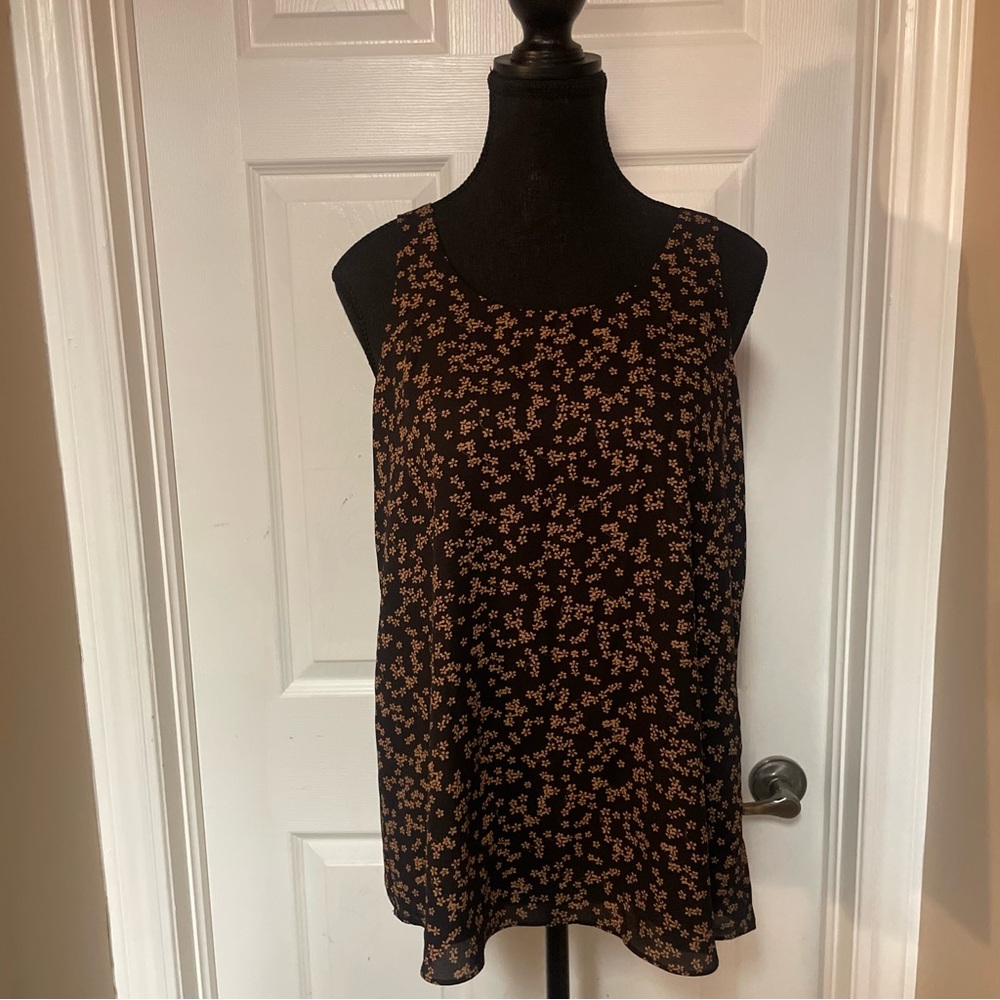 Denver Hayes Black Floral Blouse